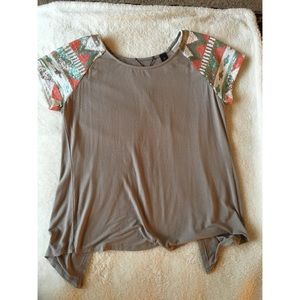 BKE Boutique Sequin Sleeve Top